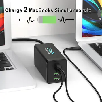 100W USB C GAN Bureau Charger pour Smartphone Tablet ordinateur portable |ZX-4U12T