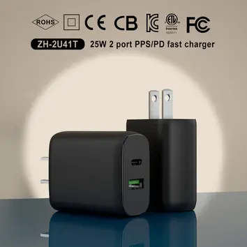 Samsung 25W Charger OEM / ODM |Chargeur USB C 25W personnalisé pour Samsung |ZH-2U41T