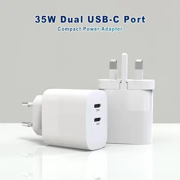 Fast Wall Apple 35W Charger dual para iPhone 11/12/13/14 |ZH-2U59T