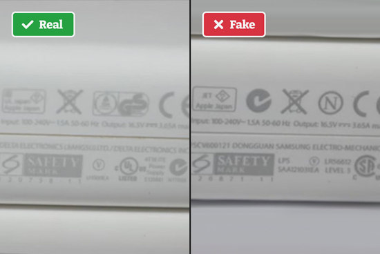 samsung type c charger original vs fake