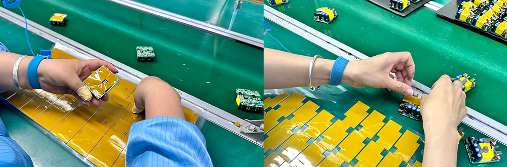 Heat sink layout inside the charger