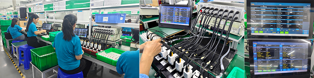 Zonsan Fast PD Charger Manufacturer uses Functional Testing (FCT) to test its 45W and 100W Type-C chargers