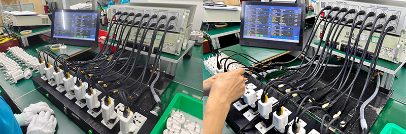 Multiple chargers were tested upon power-on.