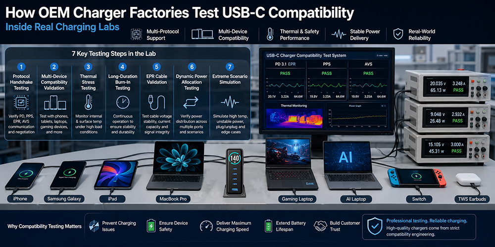 How OEM Charger Factories Test USB-C Compatibility