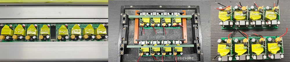 The high-frequency transformer inside the GaN charger and its location
