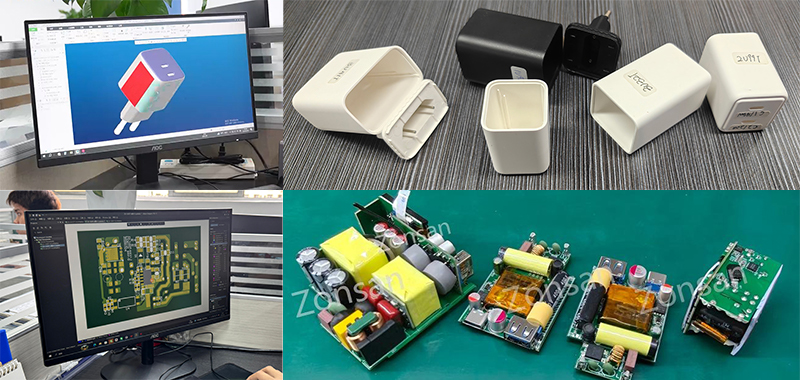 Factory design of charger housings and PCB structures