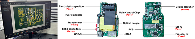 From the blueprint design to the final physical gan ultra thin charger PCB assembly