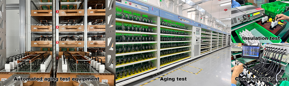 Type c Charger & adapter factory production processes - Aging test, Insulation test, and Comprehensive test