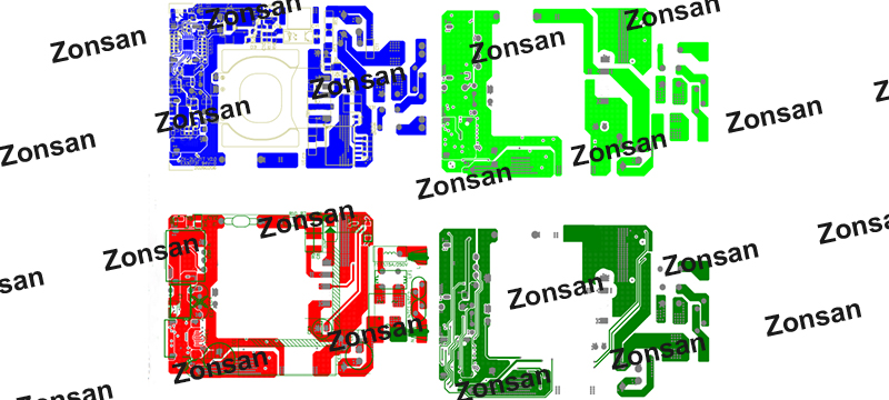 Engineering on Design Optimization - Zonsan Phone Charger Factory's Charger PCB SILK-SCREEN DRAWING