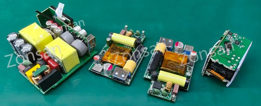 Internal PCB components of various chargers