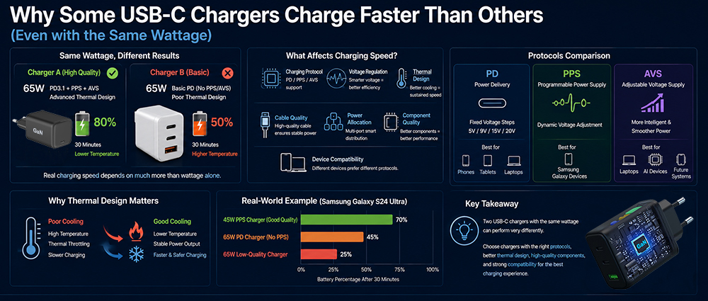 Why Some USB-C Chargers Charge Faster Than Others (Even with the Same Wattage)