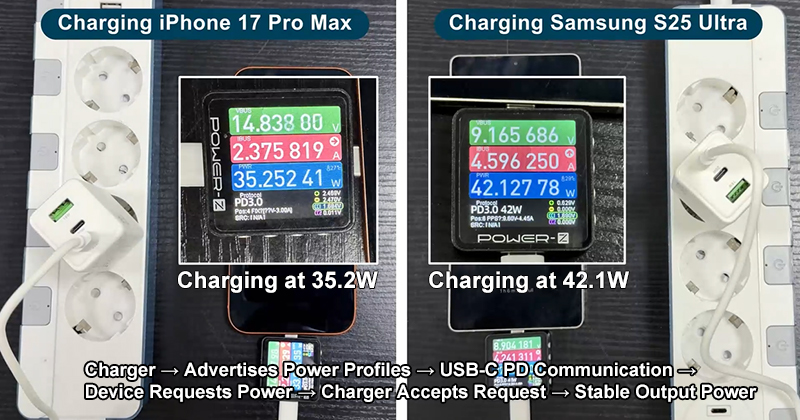 How PD Negotiation Works(iPhone and Samsung)