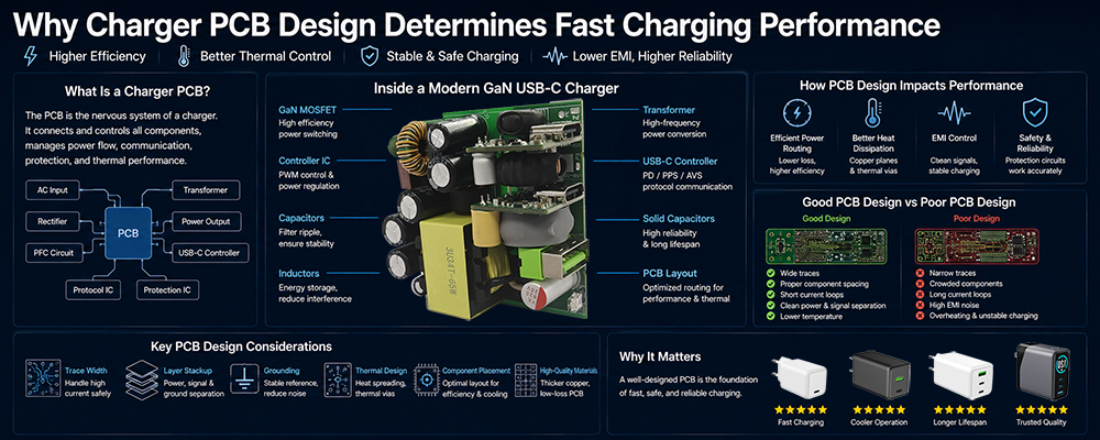 Charger PCB Design Determines Fast Charging Performance