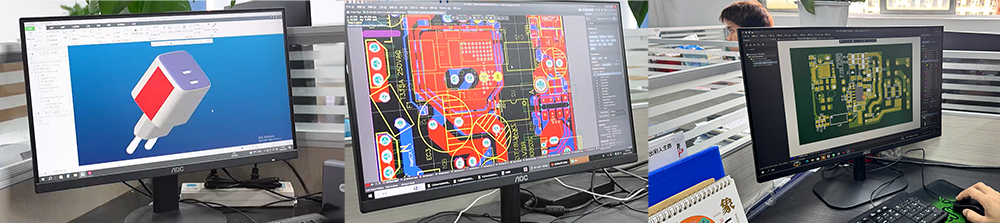 The charger engineering team is developing a gallium nitride (GaN) fast-charging prototype.