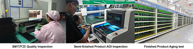 Inspection and testing of charger PCBs-semi finished products and finished products
