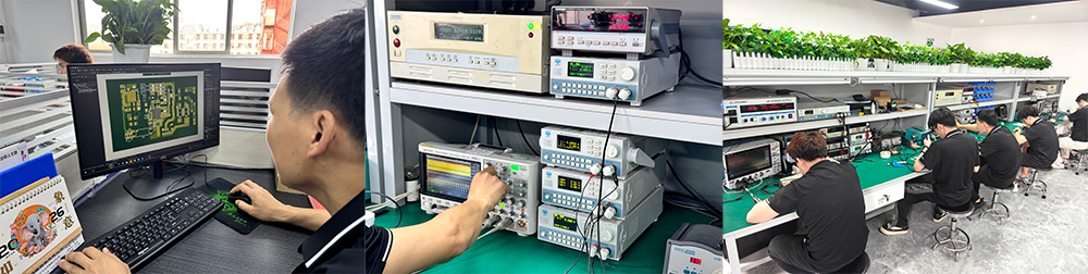 Fast Charger Oscilloscope monitoring and engineer test bench