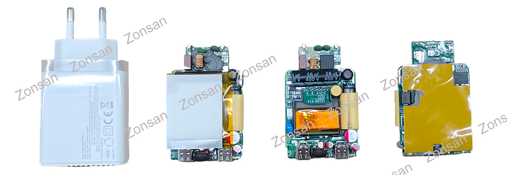 Zonsan Gan charger manufacturer's ultra-thin 65W internal PCB structure
