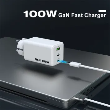 100W Gan Portable Fast Ladegerät Adapter PD 100W 5V 2A USB Typ-C Wall Super Phone Ladegerät |ZX-3U31T