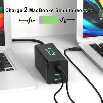 Cargador de escritorio de Gan USB C de 100W para la computadora portátil para tabletas de teléfonos inteligentes |ZX-4U12T