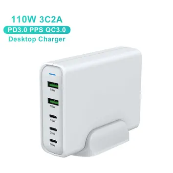 110W 5 Port QC3.018W + Type C PD 18W Charger | ZX-5U06T