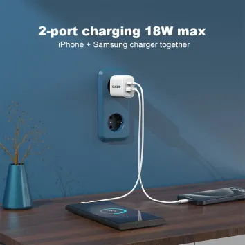 Caricatore PPS da 25 W PPS USB C Dual Porte USB Fast Gan Caring per telefono cellulare con CB CE KC |ZX-2U88T