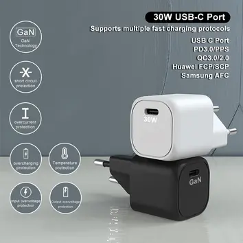 30W 벽 OEM USB C PD 빠른 충전기 |ZX-1U38T