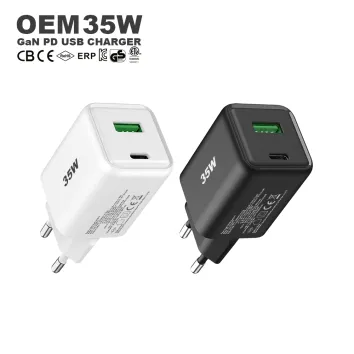 35W GaN Dual-Port Charger (1C1A) Portable Phone Charger Type c | ZX-2U104T