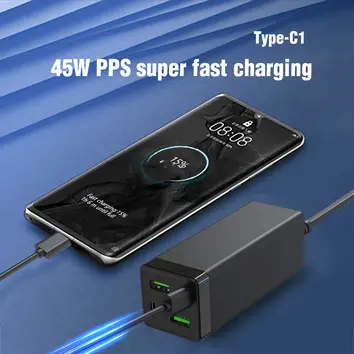 4 Port USB C Desktop -Ladegerät für mobiles iPhone Samsung Lalptop |ZX-4U11T