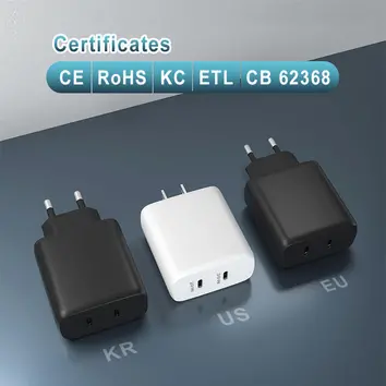 50W 2 Port Fast Type C Personalized USB Charger | ZH-2U53T