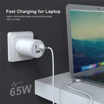 65W GaN Wholesale USB Wall Charger for iPhone Tablet iPad Samsung | ZX-3U15T