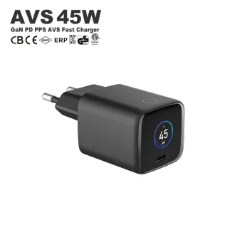 Display 45W AVS GaN Ladegerät mit Touch für iPhone Samsung Tablet |ZX-1U93T