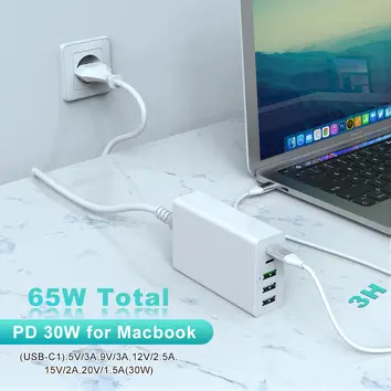 Szybka multi ładowarka komputerowa USB na tablet iPhone Samsung |ZH-5U08T