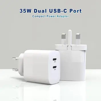 Fast Apple Apple 35W Carregador duplo para iPhone 11/12/13/14 |ZH-2U59T