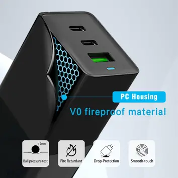 Chargeur GAN 65W avec 3 ports |ZX-3U10T