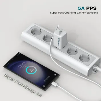 Caricatore USB di tipo C USB ad alte prestazioni con caricabatterie GAN da 65 W per iPhone Apple Samsung |ZX-2U74T