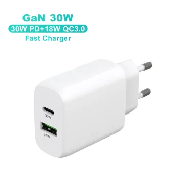 KR EU UK 18W QC 30W PD Mobiltelefon Ladegerät OEM ODM 30W Telefonladegerät für iPhone Samsung |ZX-2U82T