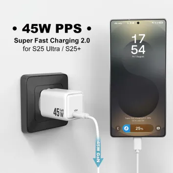 New 45w USB C Charger Type c Universal Portable Mobile Phone PPS USB Wall 45w Fast Charger | ZX-1U79T