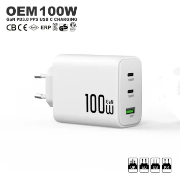 PD 100W USB-C-Ladegerät (2C1A) Universelles Laden für Laptop Samsung iPhone Schnellladegerät |ZX-3U43T