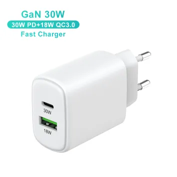 PD 30W Charger Dual Ports 1C1A Mobile Phone Fast Charger Type C | ZX-2U118T