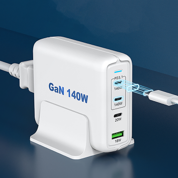 PD3.1 140W Gan Charger Type C USB-A 4 Ports Desktop Laptop Charger | ZX-4U21T