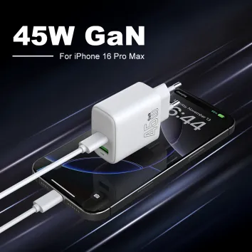 Super Fast Charging PD 45W USB C Charger Portable Universal Charger USB 20W Charger Type C 45w | ZX-2U112T