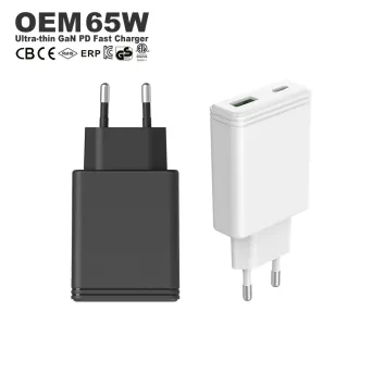 Ultra Slim 65W GaN Charger USB-C + A Phone Super Fast Charger | ZX-2U121T