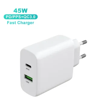 ZONSAN GAN 45W PD + 18W QC Schnelles Ladegerät Dual Port KR UK EU WALL LAHR 45W PD 3.0 Typ C PD -Ladegerät für Samsung iPhone |ZH-2U60T