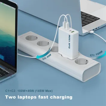 ZONSAN OEM/ODM-Telefonladegeräte Fast Ladegerät PD USB-C Multi-Port 150W Gan Desktop Ladegerät |ZX-4U24T